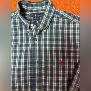 Ralph Lauren Men's Blue Plaid Shirt